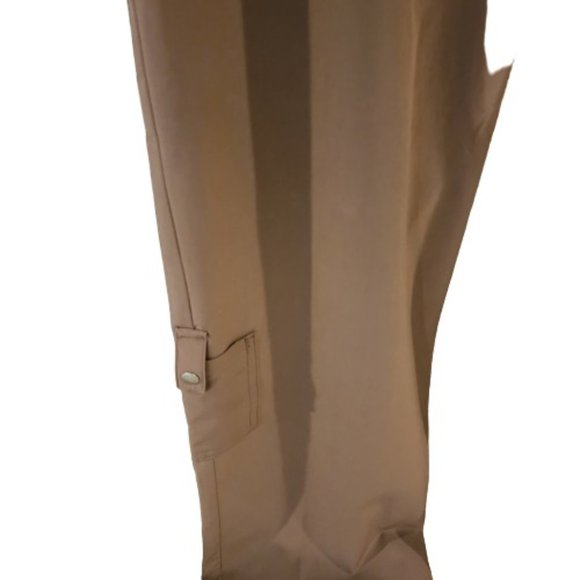 CHICO'S ZENGERGY Tan Nylon Lightweight Joggers Track Pants Size Large - Picture 3 of 9